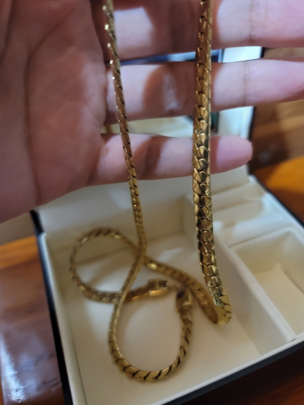 Vintage Gold Snake Chain Necklace
